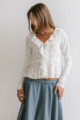 Kinsey Ruffle Lace Top FINAL SALE