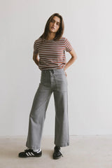 Leila Wide Leg Jeans in Grey FINAL SALE