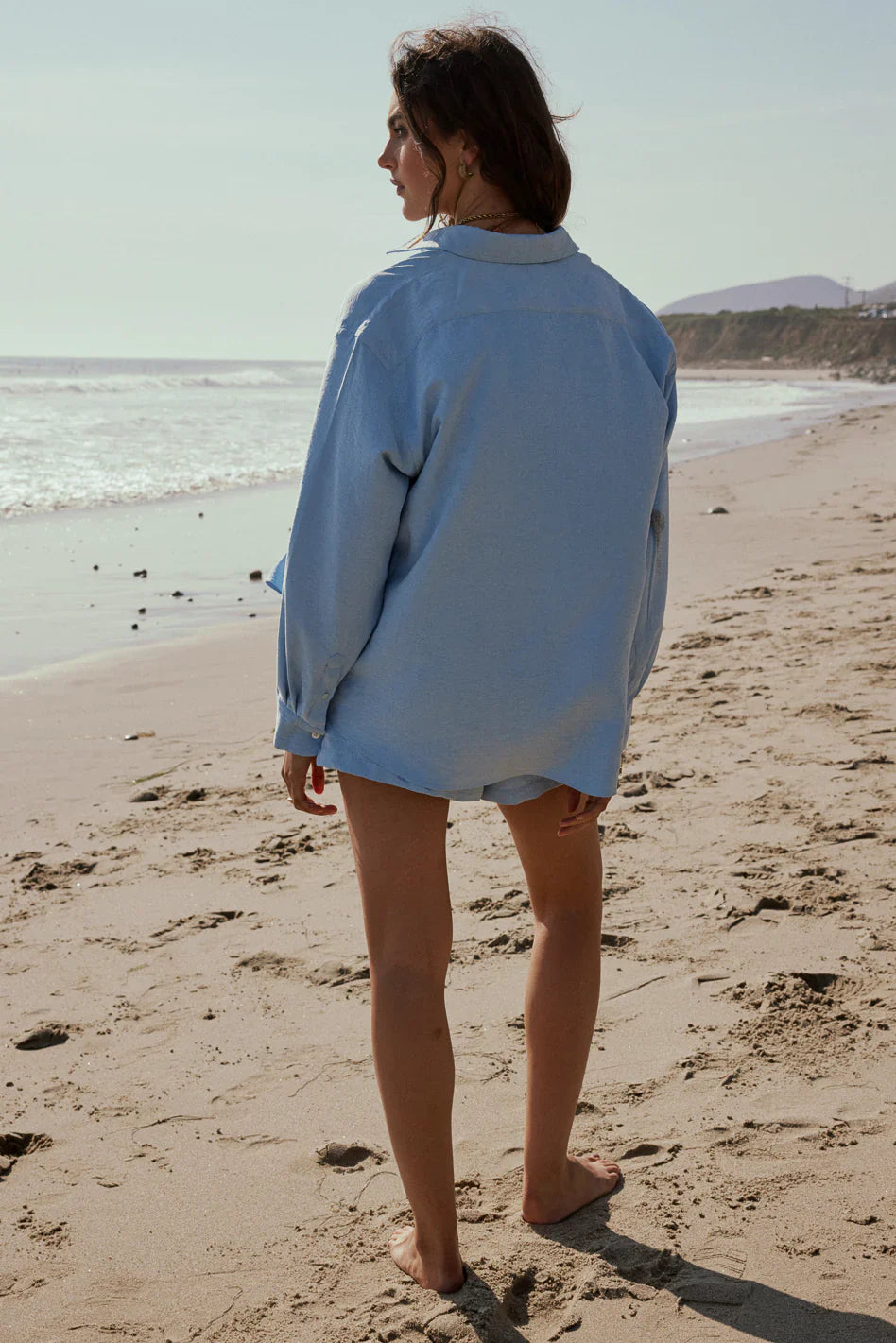 Lena Button Up in Blue FINAL SALE
