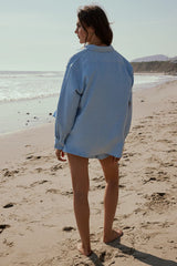 Lena Button Up in Blue FINAL SALE