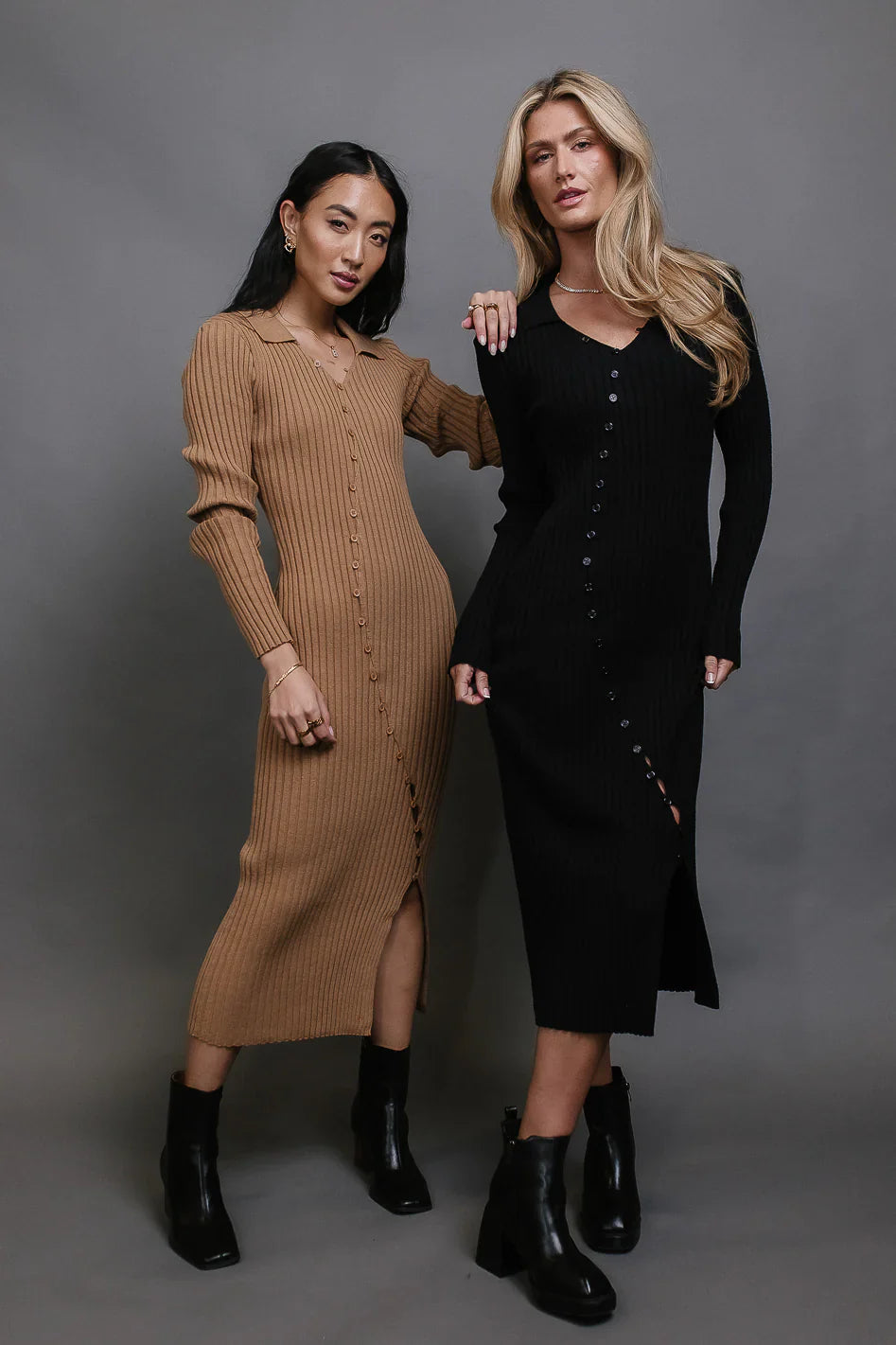 Larissa Ribbed Dress in Black FINAL SALE
