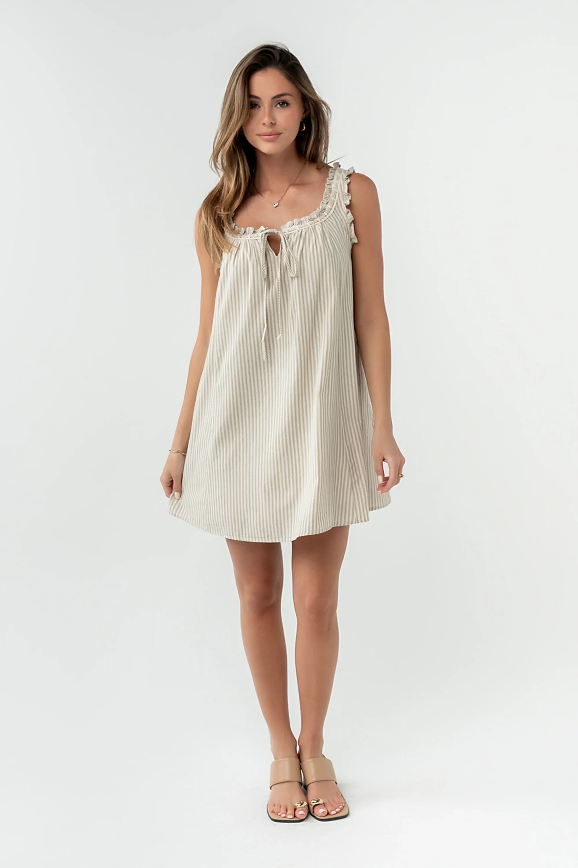 Calliope Striped Baby Doll Dress