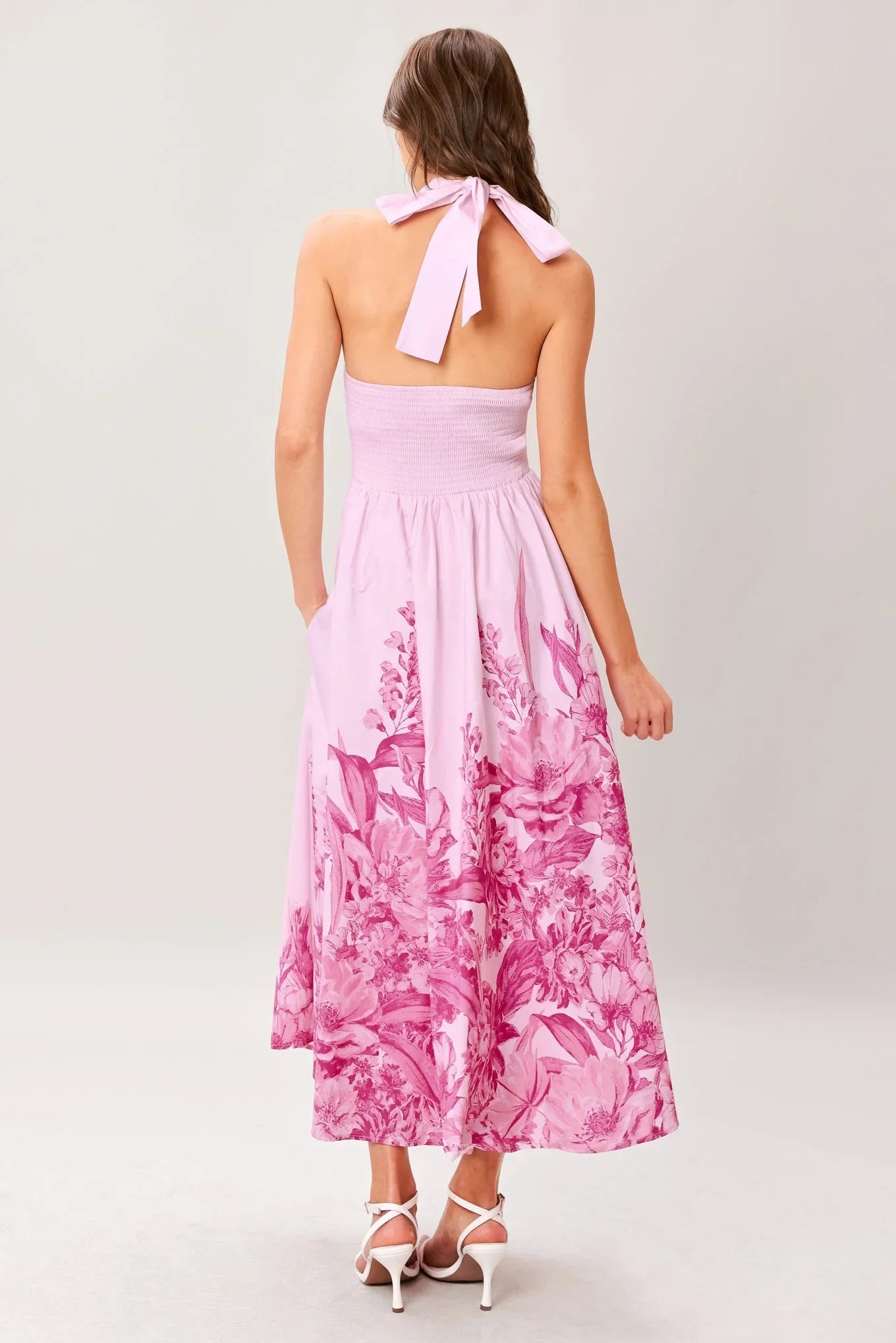 ROSELIGHT DREAM LIGHT PINK MIDI DRESS
