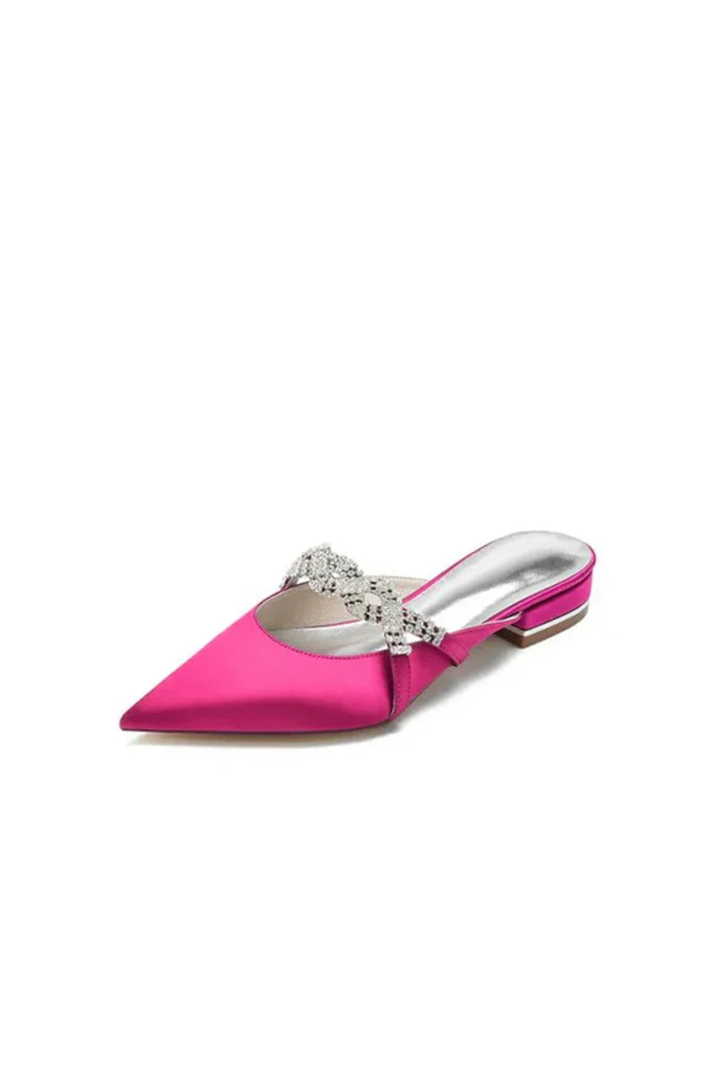 Glitter Crystal Embellished Kitten Sandals
