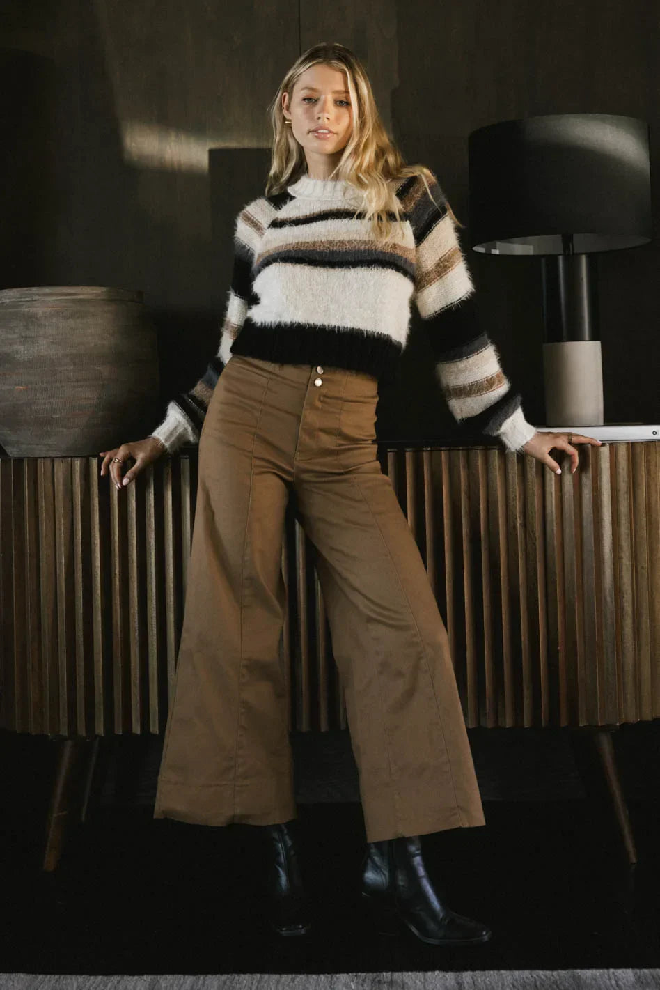 Aspen Wide Leg Pants in Camel FINAL SALE