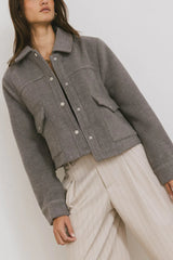 Nina Wool Blend Jacket in Grey FINAL SALE
