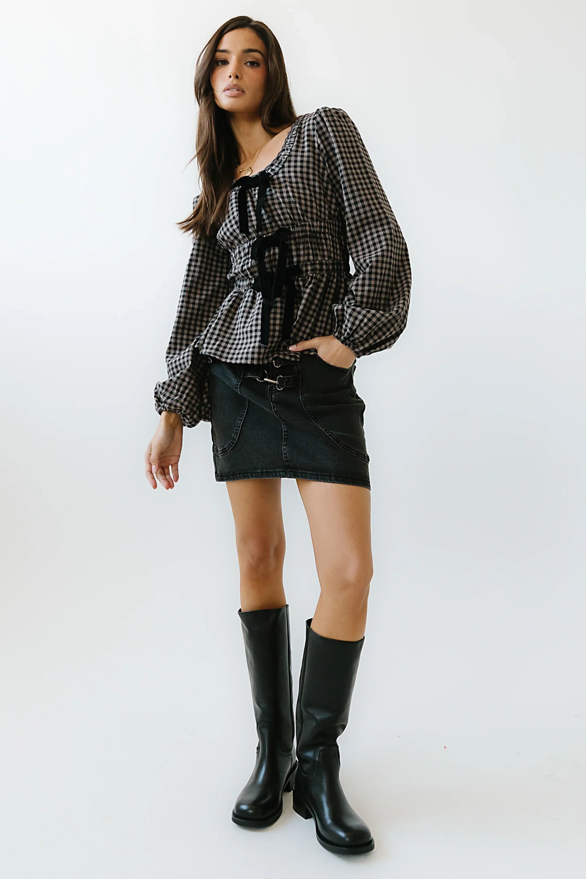 Laurel Denim Mini Skirt