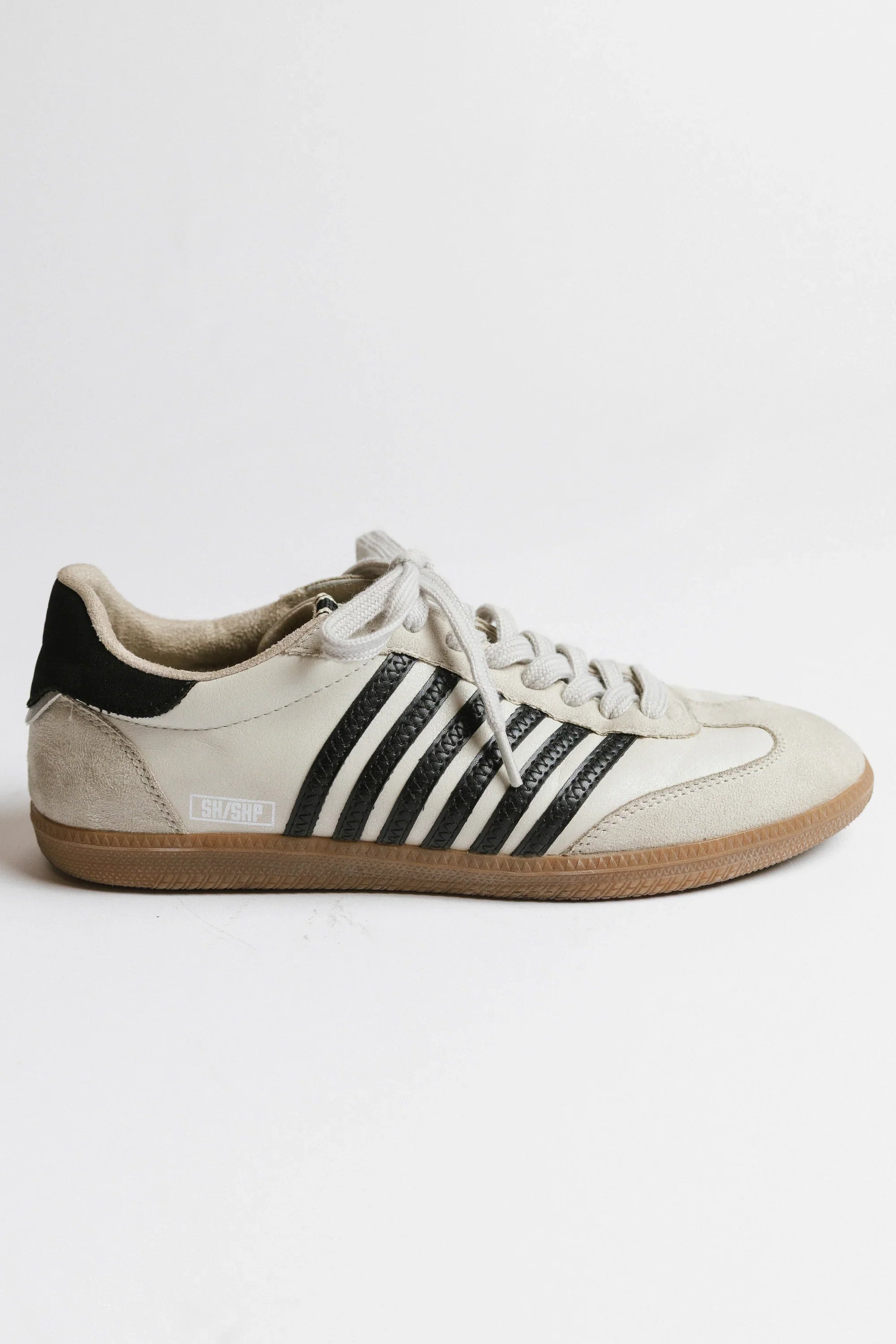 Stevie Striped Sneaker in Black FINAL SALE