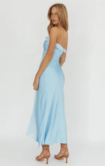 LUMIÈRE HALTER MAXI DRESS BABY BLUE