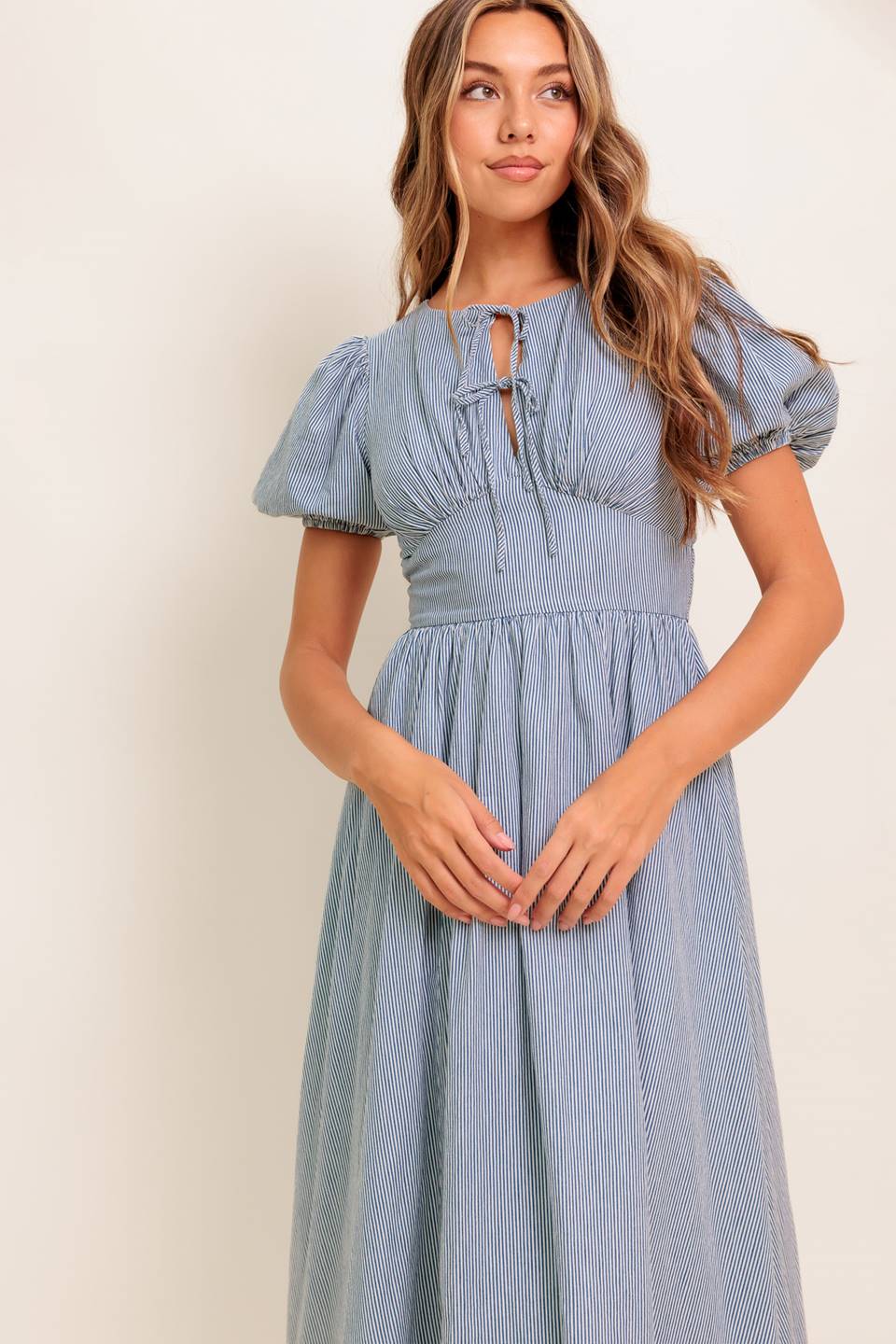CHERIE MIDI DRESS BLUE FINAL SALE