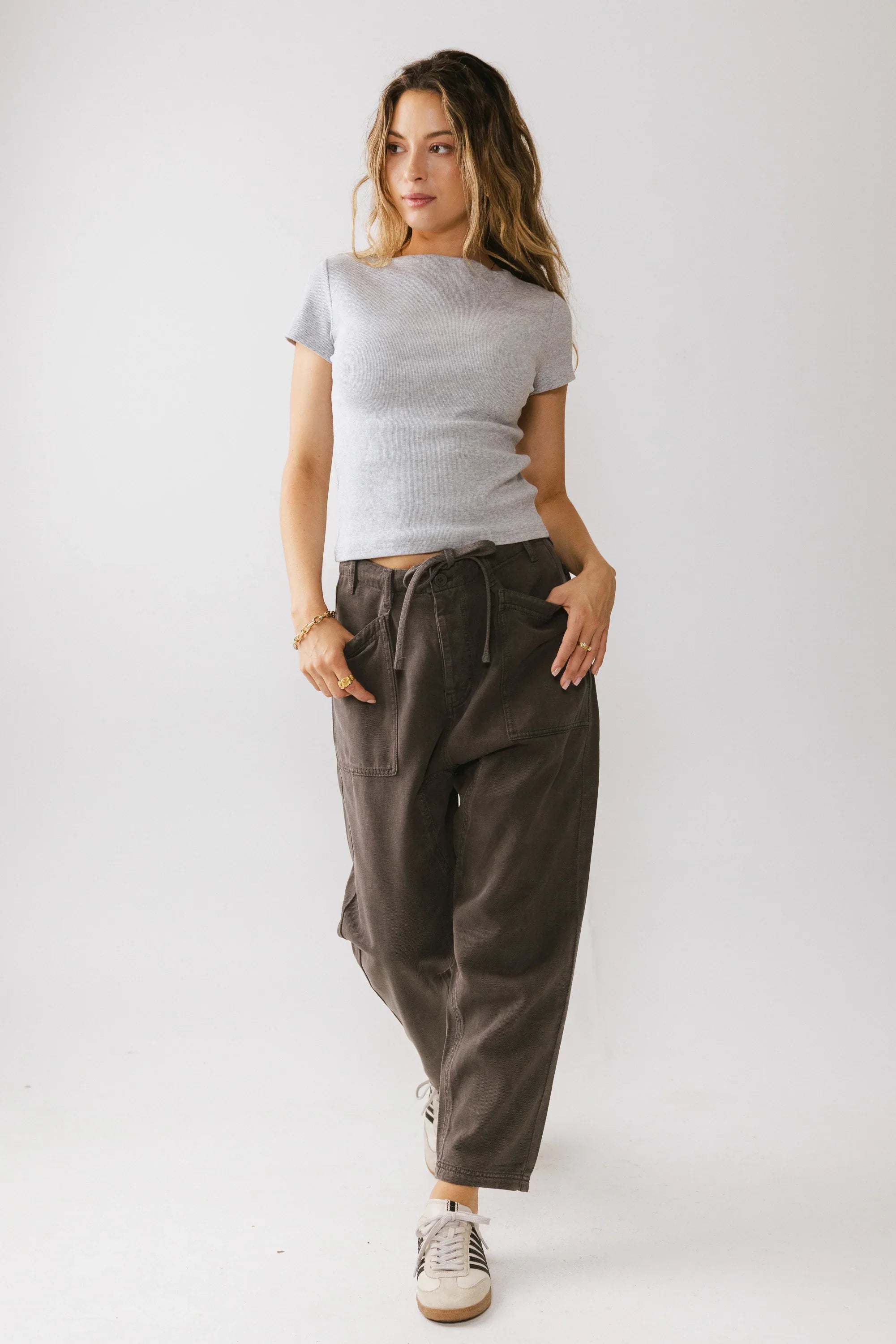 Rosie Tencel Loose Pants in Charcoal FINAL SALE