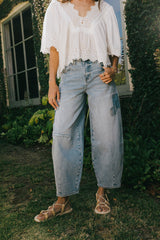 Jane Patchwork Barrel Jeans FINAL SALE