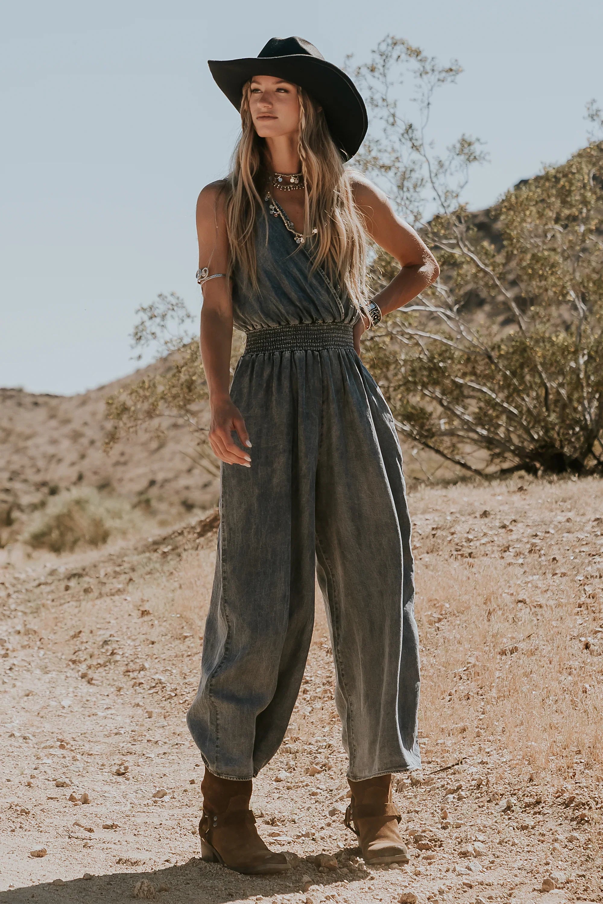 Kasie Smocked Jumpsuit