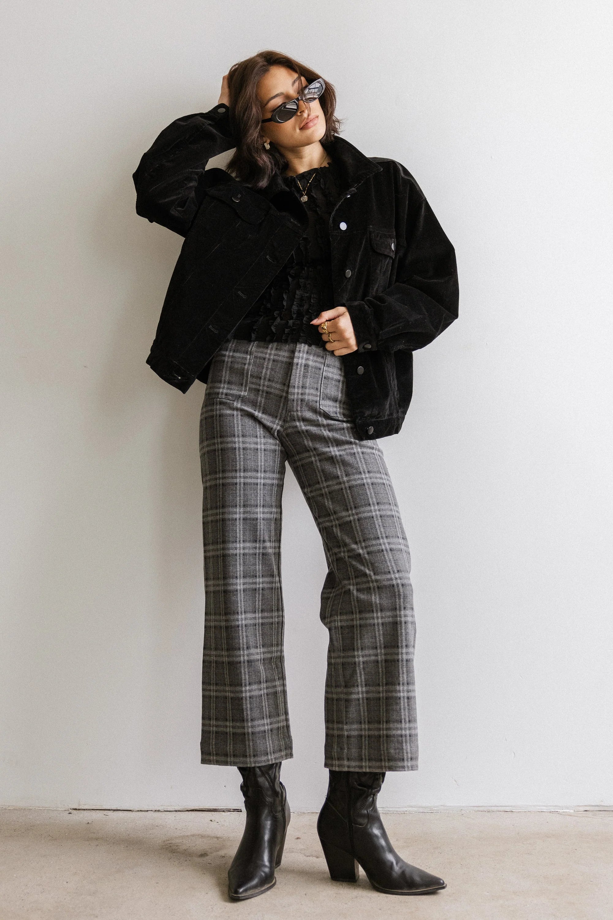 Fisher Plaid Wide Leg Pants FINAL SALE
