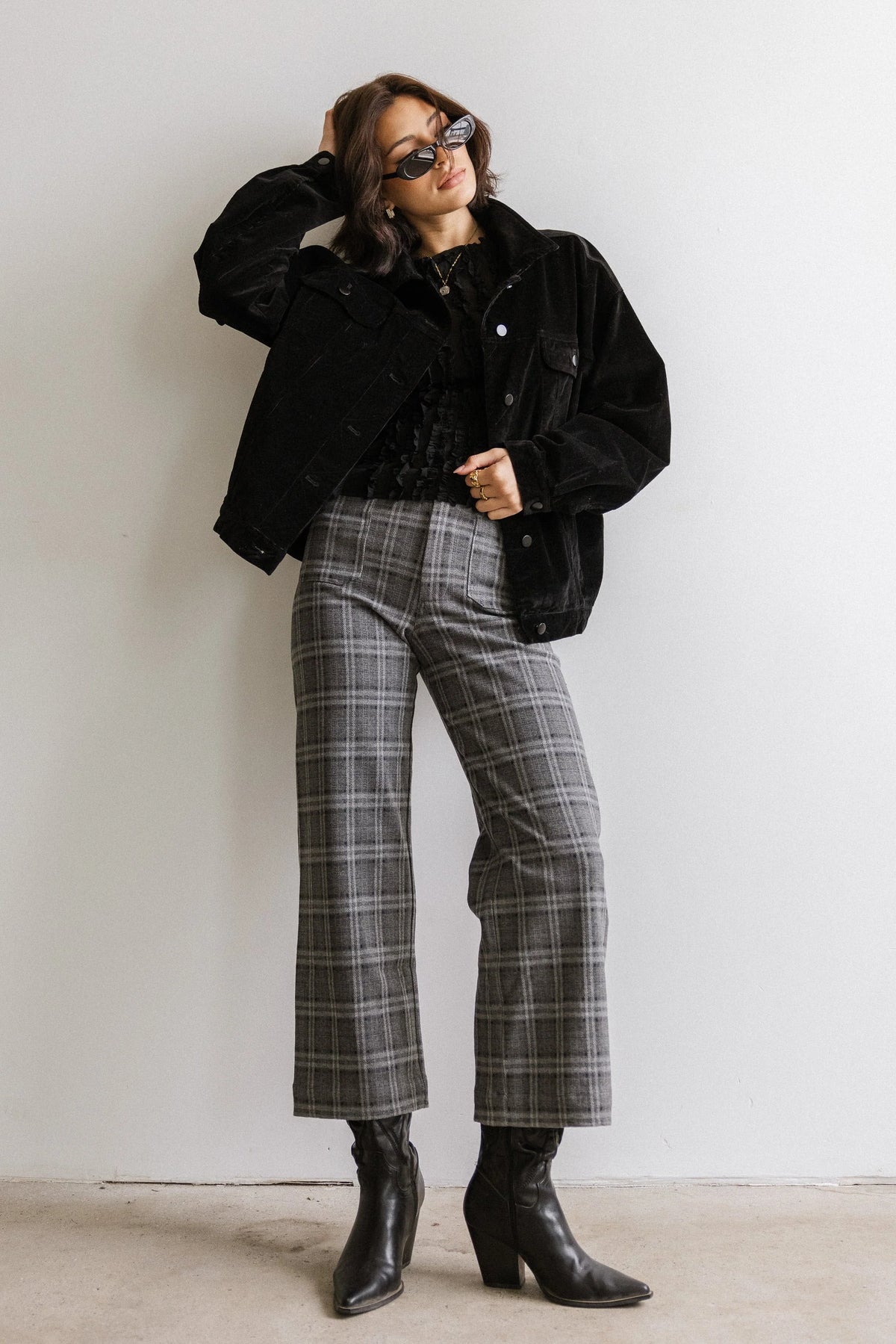 Fisher Plaid Wide Leg Pants FINAL SALE