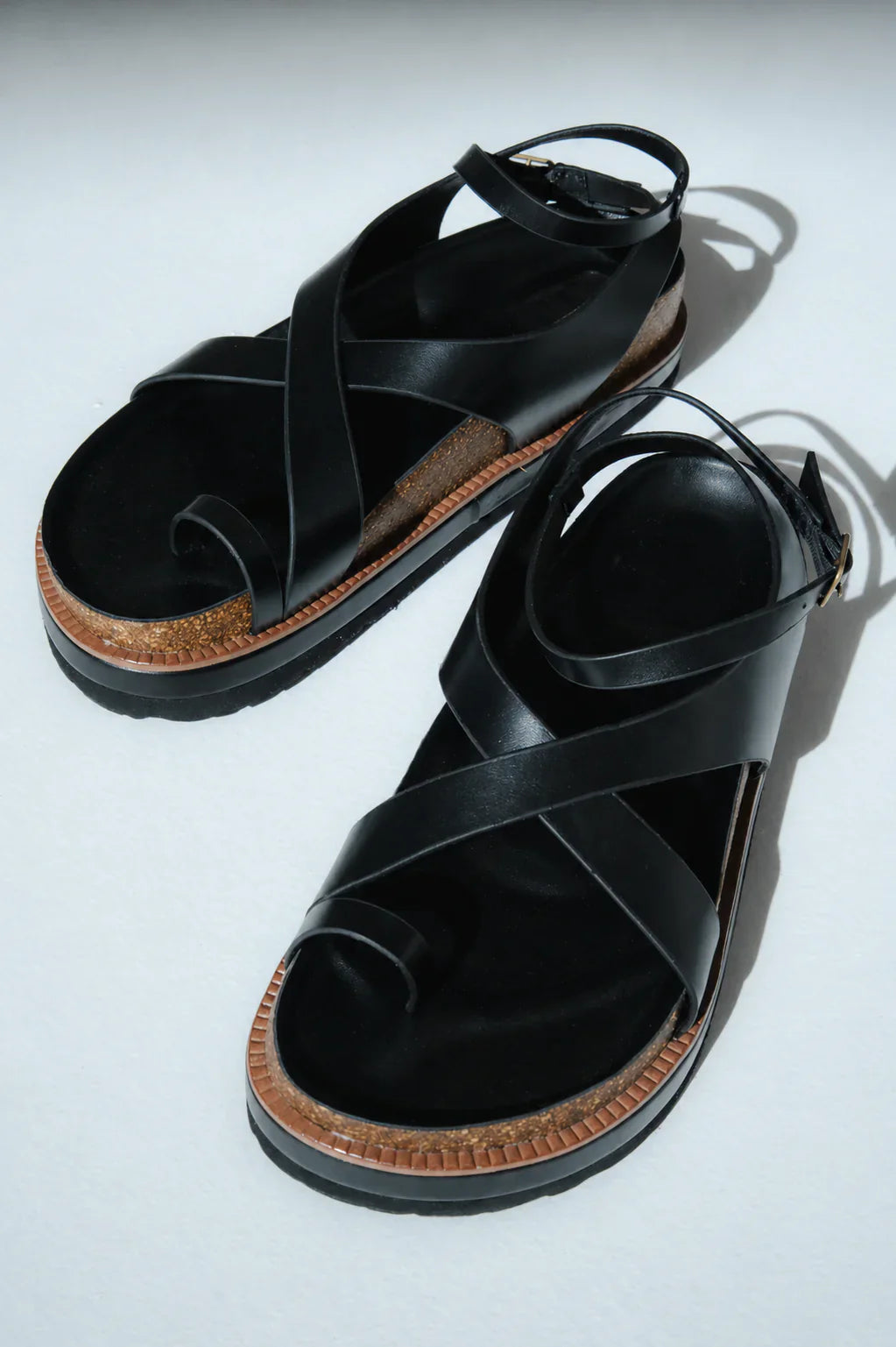 Carol Strappy Sandal in Black