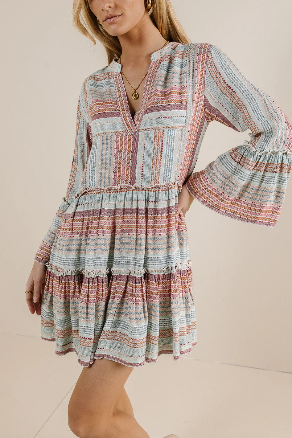 Striped Textured Mini Dress FINAL SALE