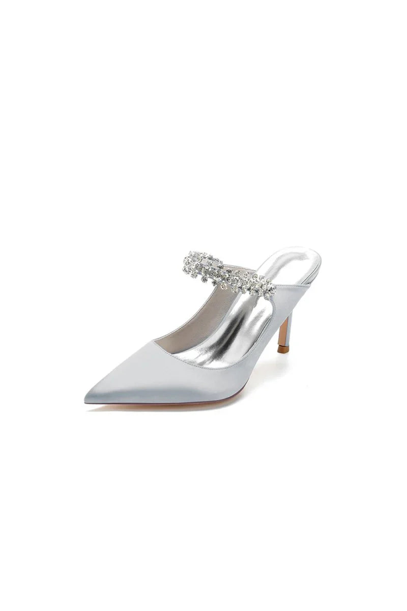 Party Pointed Toe Crystal Strap High Heels