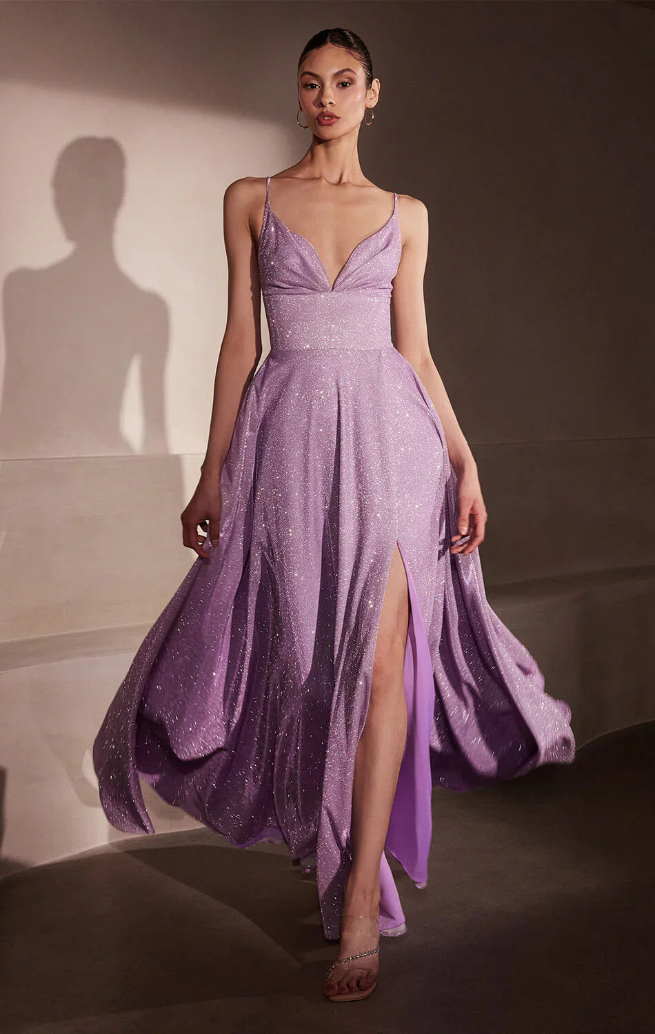 Gwendolyn Gown Shimmer Lace Up Back A Line Evening Dress