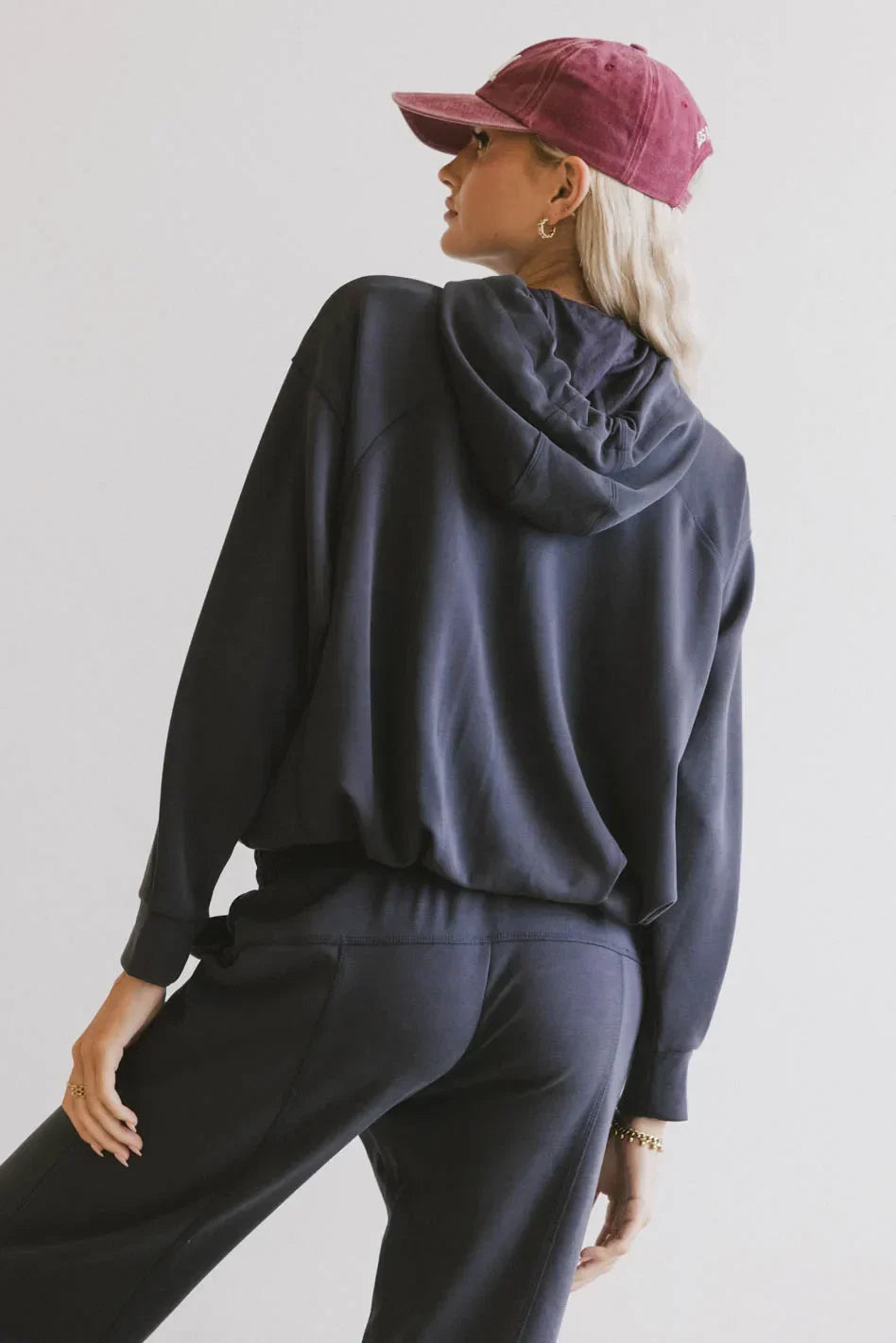 Flow State Pullover Hoodie in Navy FINAL SALE