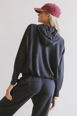 Flow State Pullover Hoodie in Navy FINAL SALE