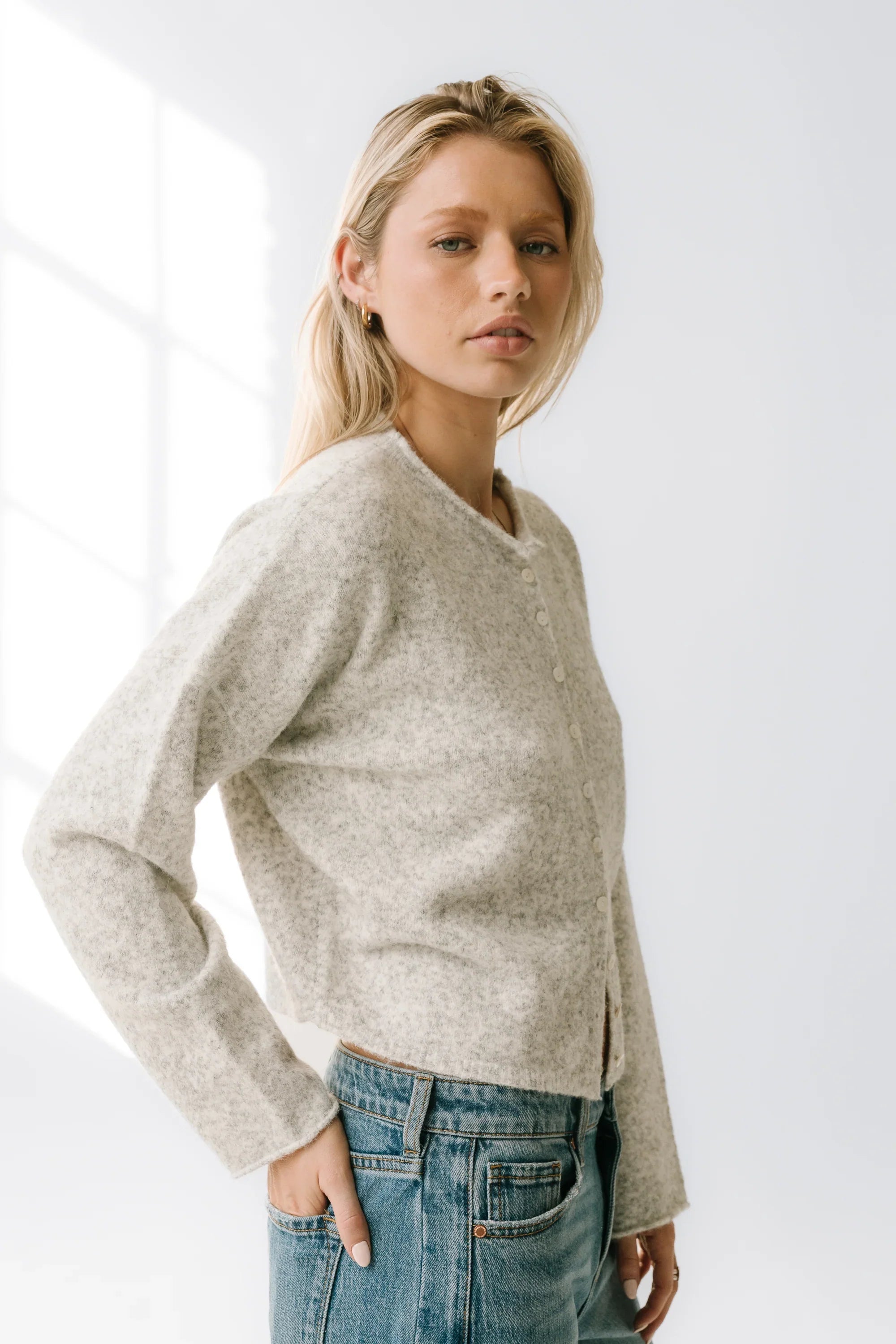 Maci Cardigan in Grey FINAL SALE