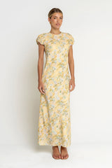 Ellianna Floral Maxi Dress in Butter Yellow