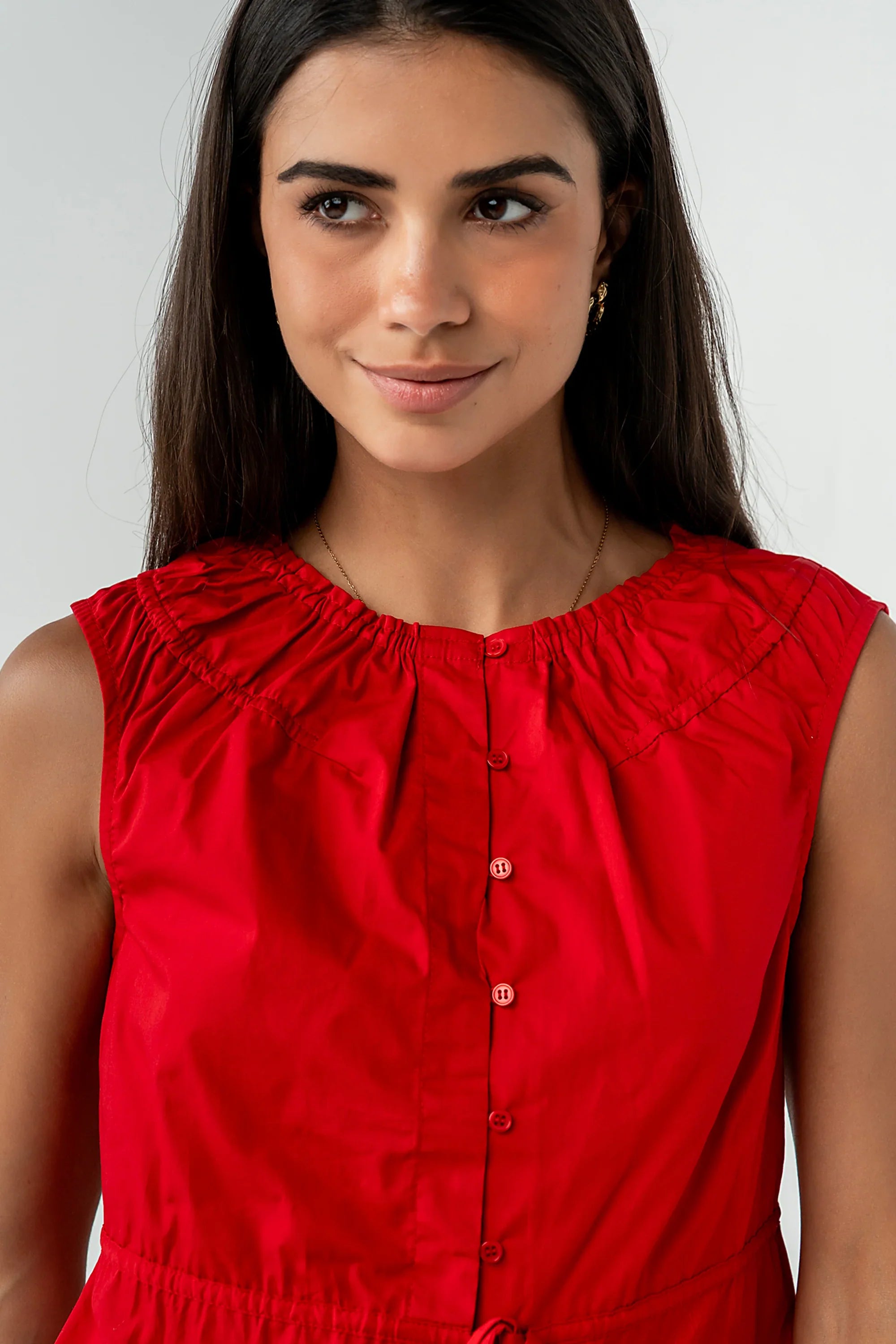 Tamika Ruched Top in Red