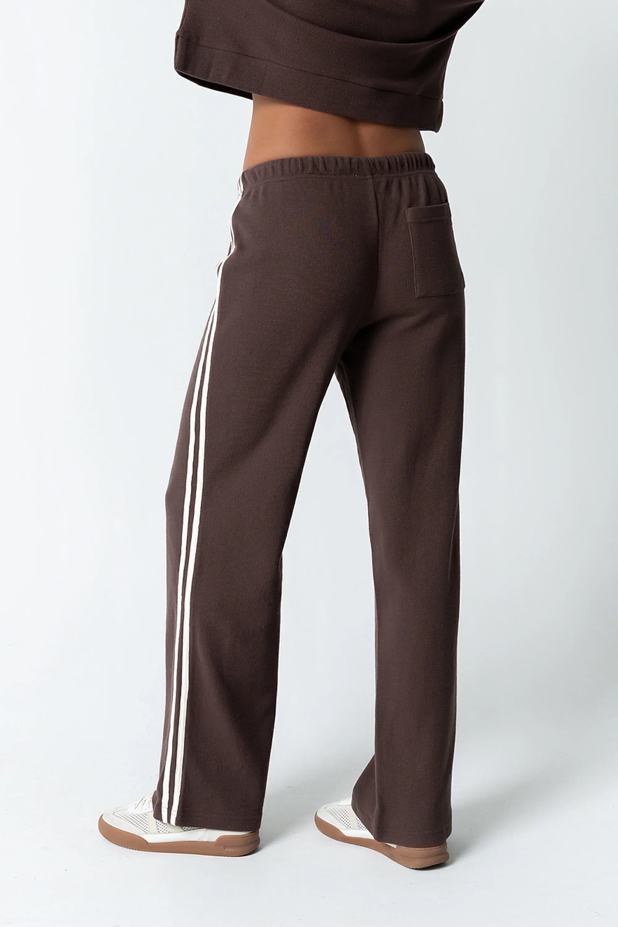 Kourtney Waffle Knit Pants in Brown