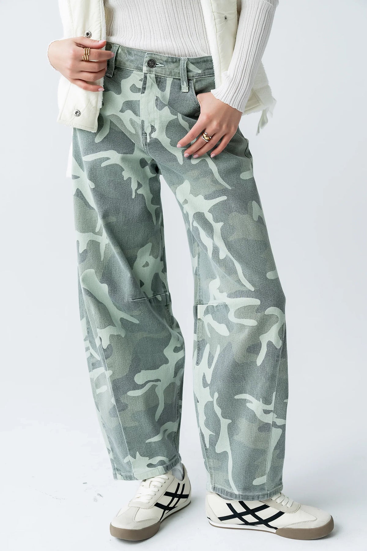 Maddison Camo Barrel Jeans FINAL SALE