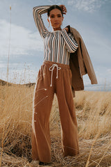 Nico Wide Leg Pants in Rust FINAL SALE