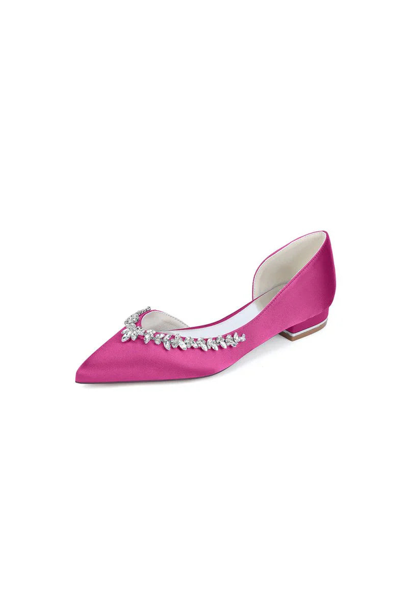 Silver Satin High Heels with Crystal Embellishments 18448 11YK