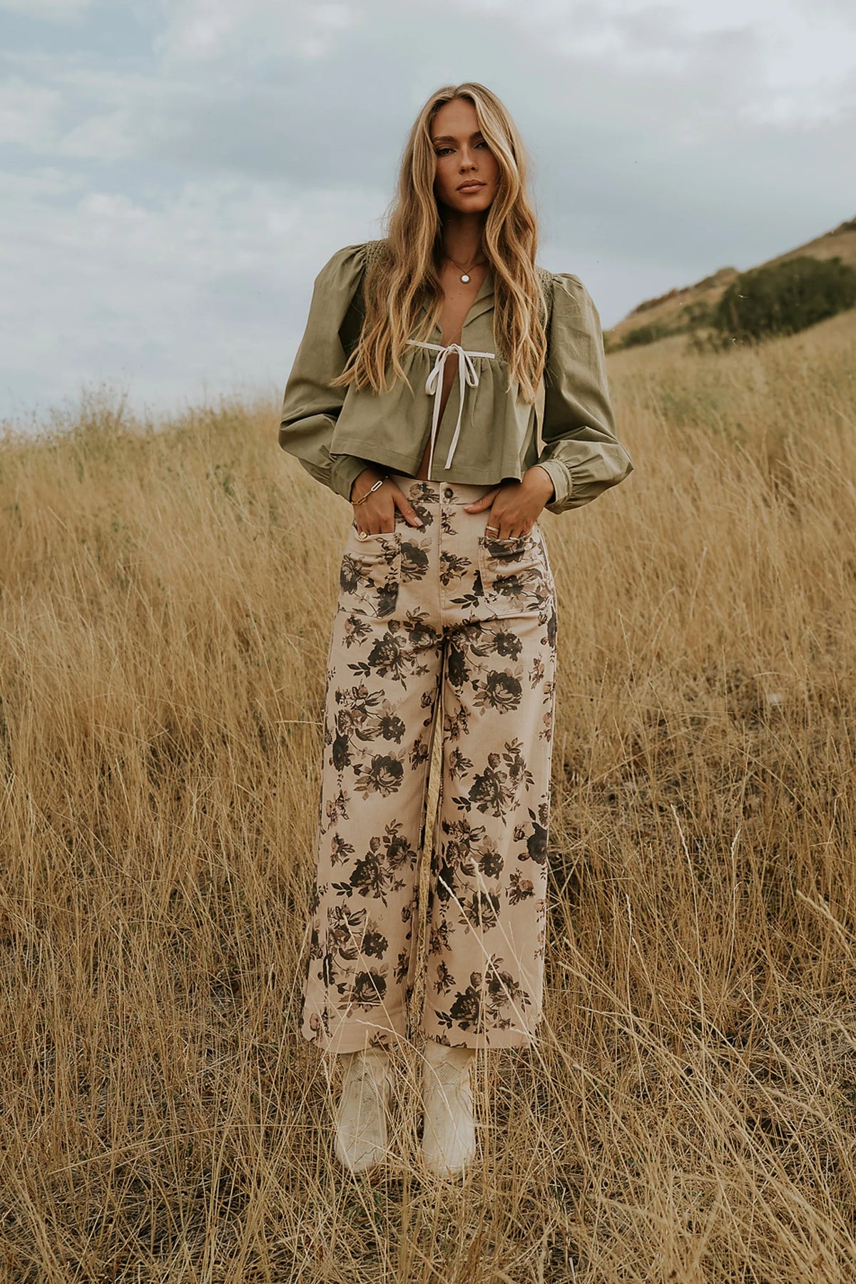 Iris Floral Wide Leg Pants FINAL SALE