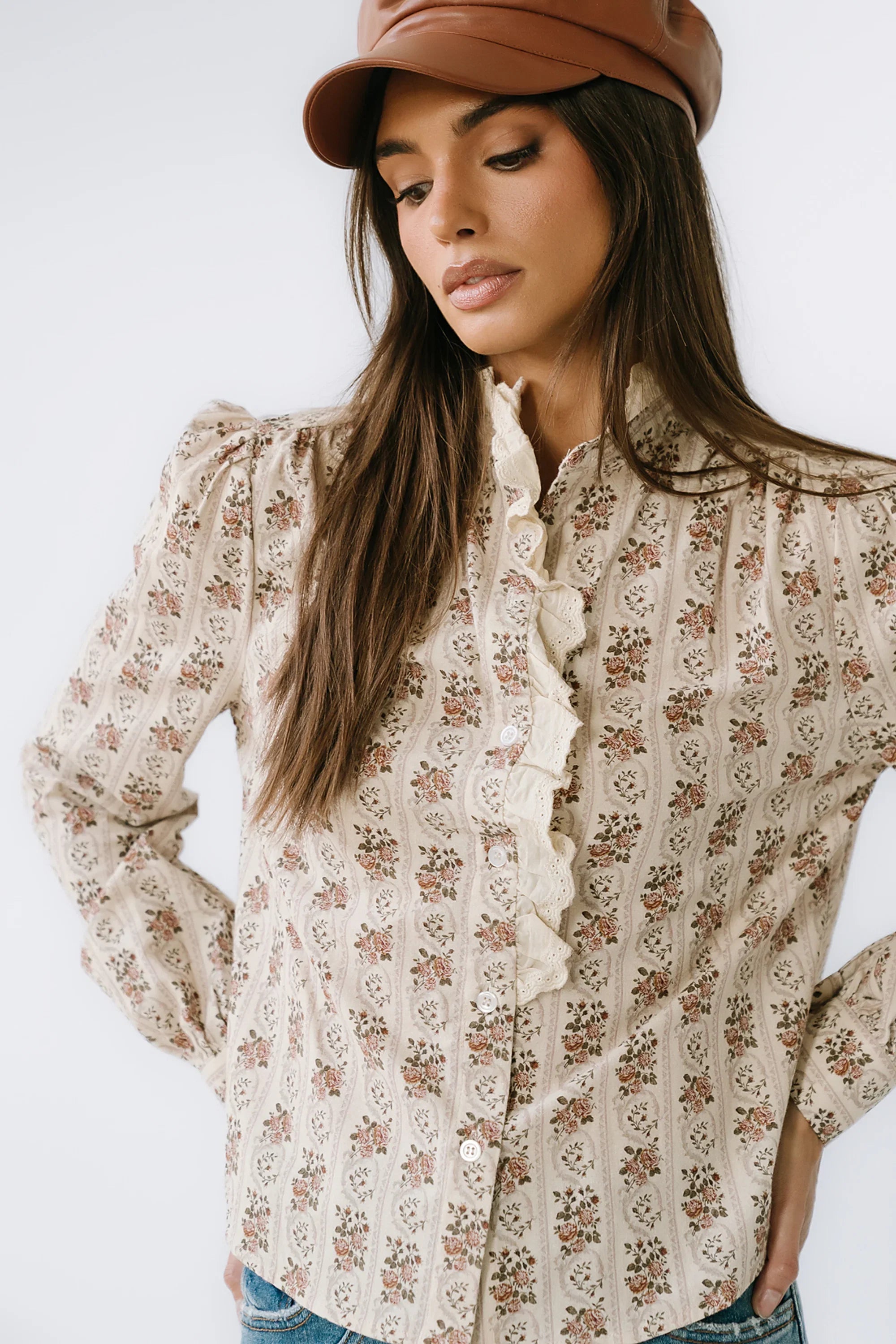 Markel Lace Trim Blouse FINAL SALE