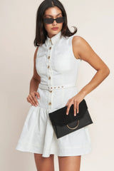 ON POINT MOMENT WHITE MINI DRESS