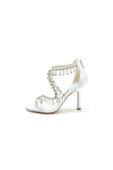 Sexy Crystal Beaded Thin Strap High Heels