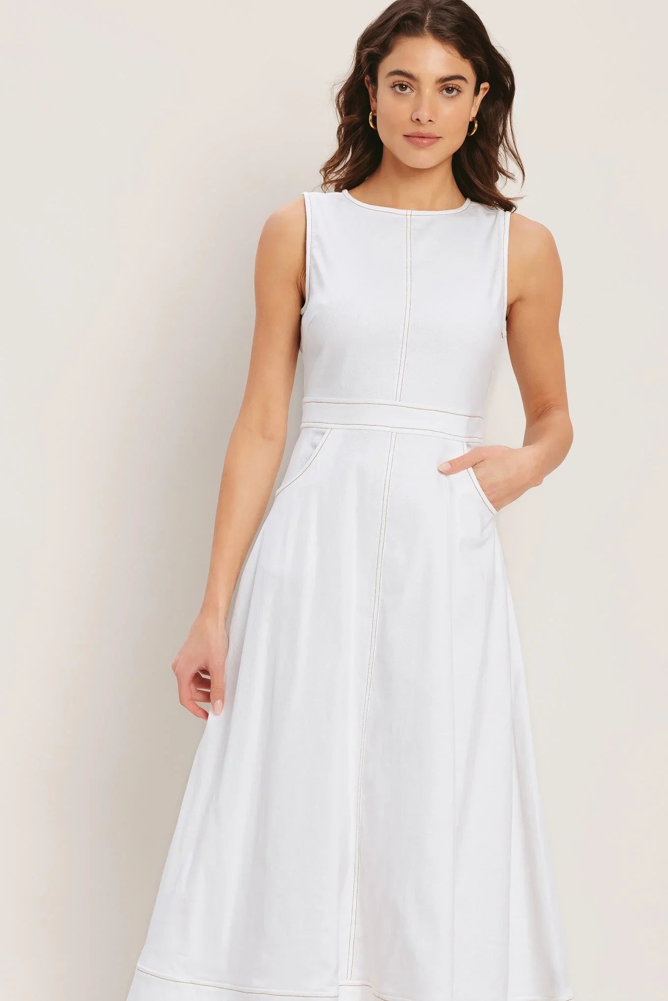 CLOUDLIGHT SUMMER WHITE MIDI DRESS
