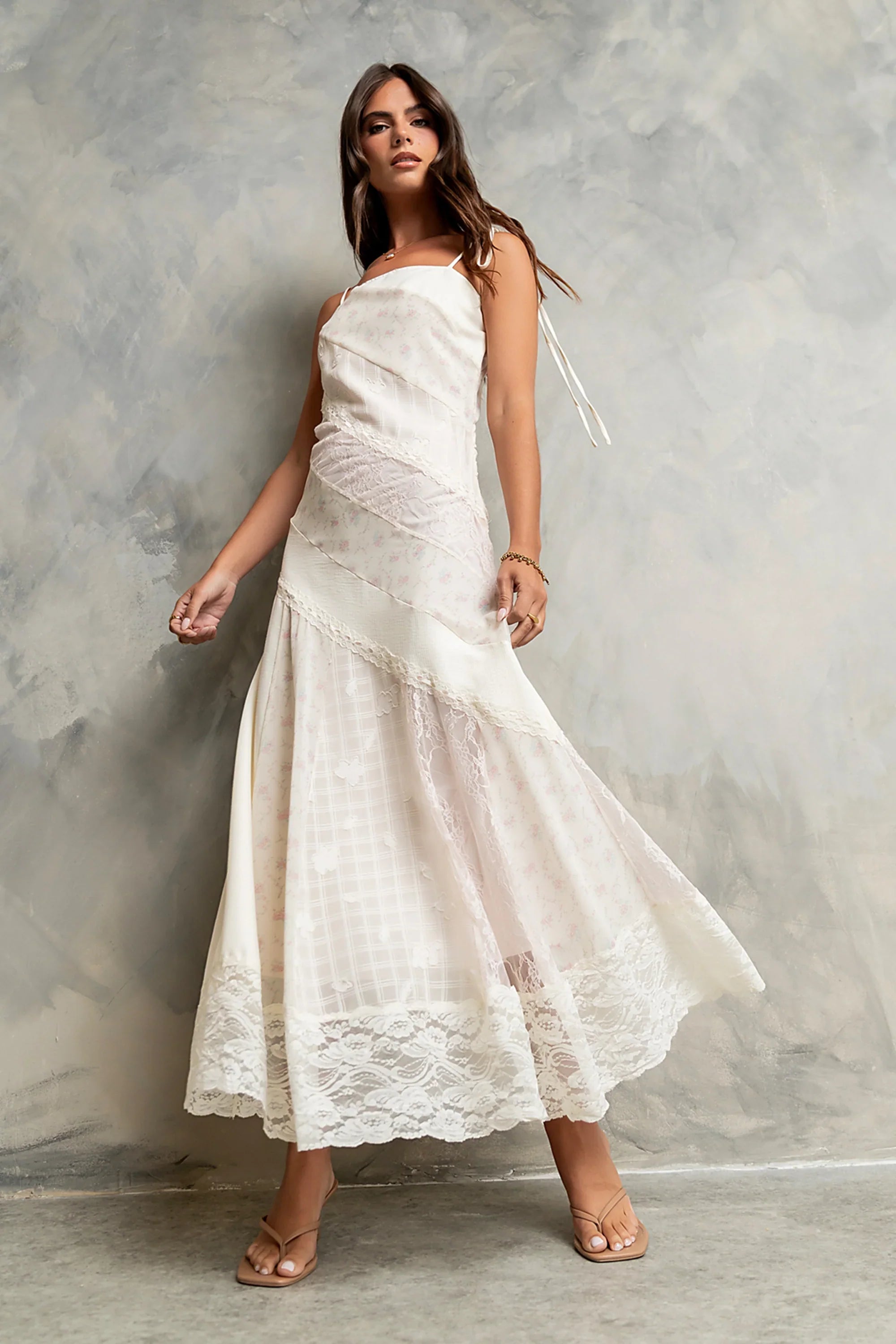 Jones Mixed Media Maxi Dress