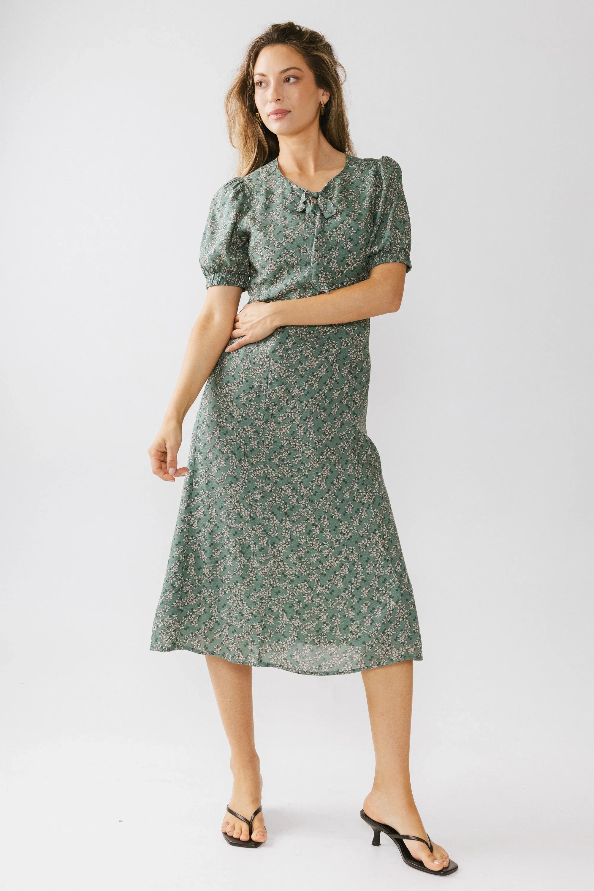 Kelsey Floral Midi Dess
