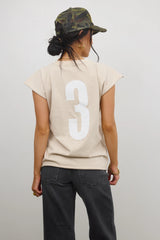 Vinnie Muscle Tee in Beige