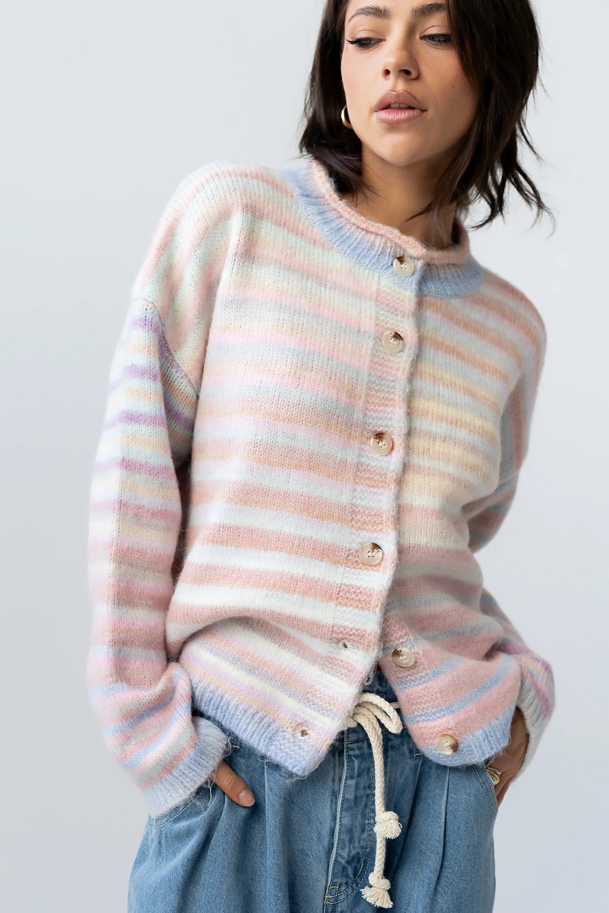 Emmy Knit Cardigan in Pink
