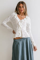 Kinsey Ruffle Lace Top FINAL SALE