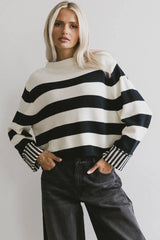 Helena Striped Sweater in Black FINAL SALE