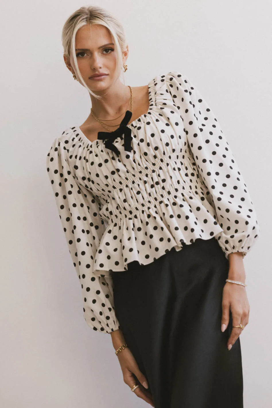 The Velveteen Bow Blouse FINAL SALE
