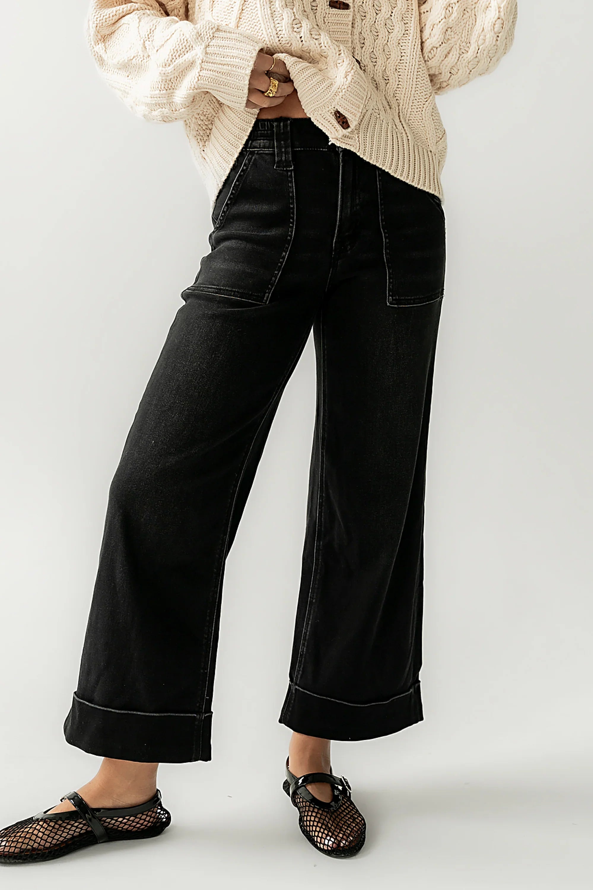 Kayden Cuffed Wide Leg Jeans FINAL SALE