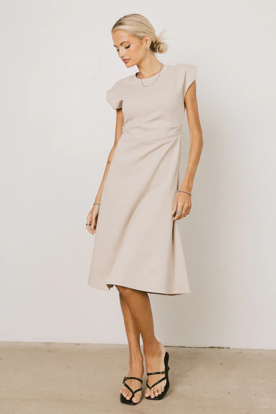 Kyra Midi Dress in Khaki FINAL SALE
