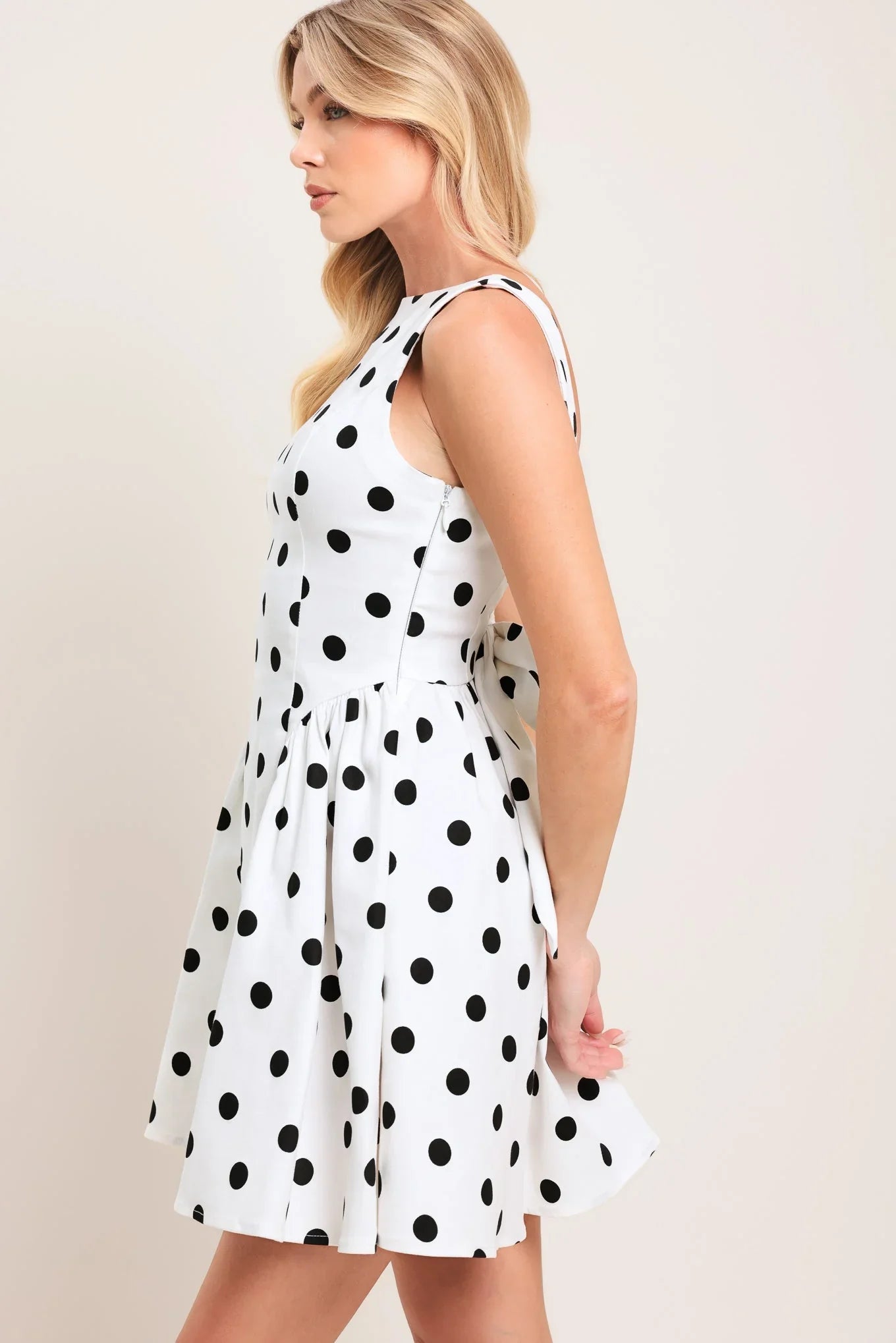SPOTLIGHT LOVE POLKA DOT MINI DRESS
