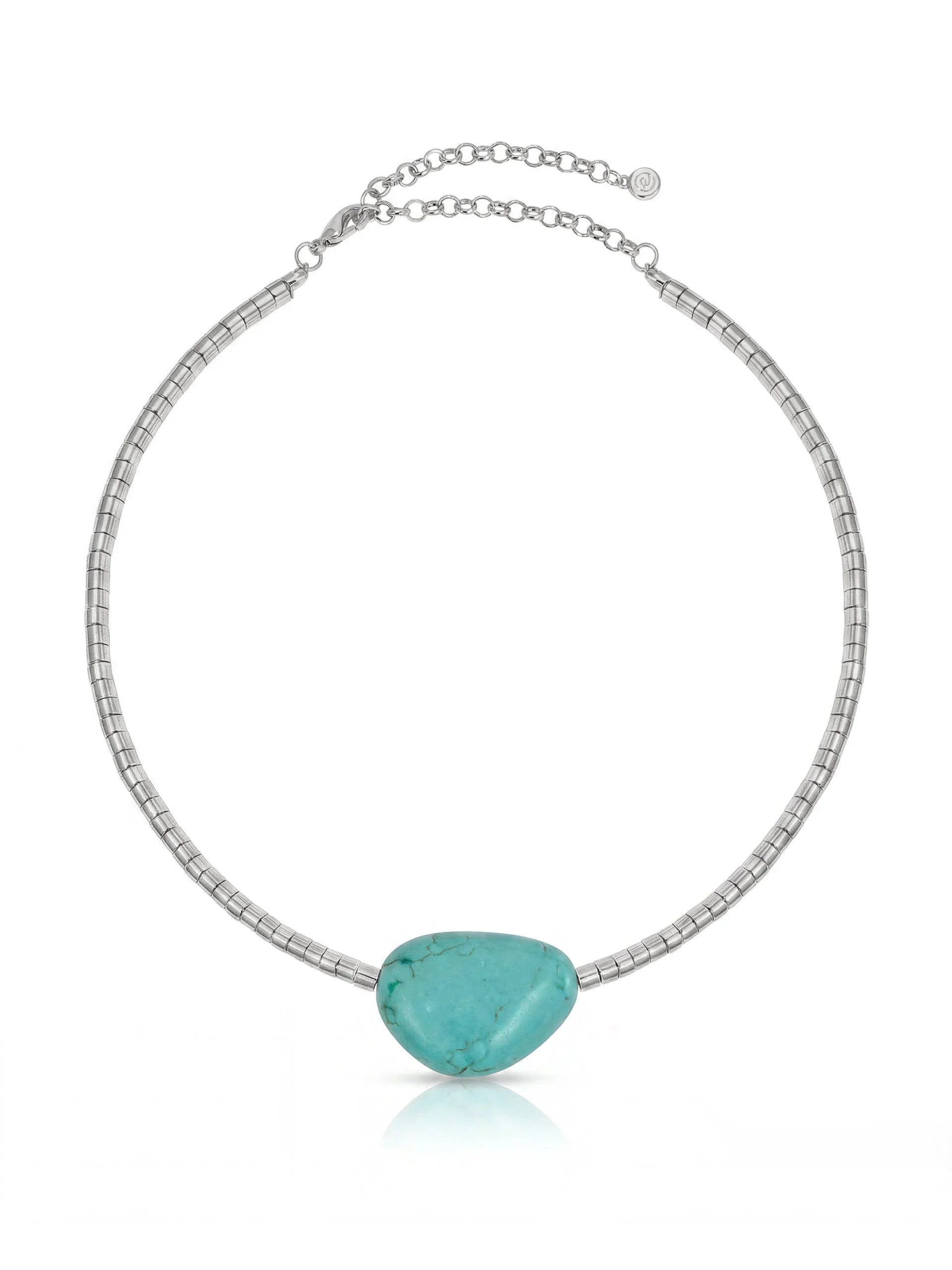 Beaded Turquoise Nugget Necklace