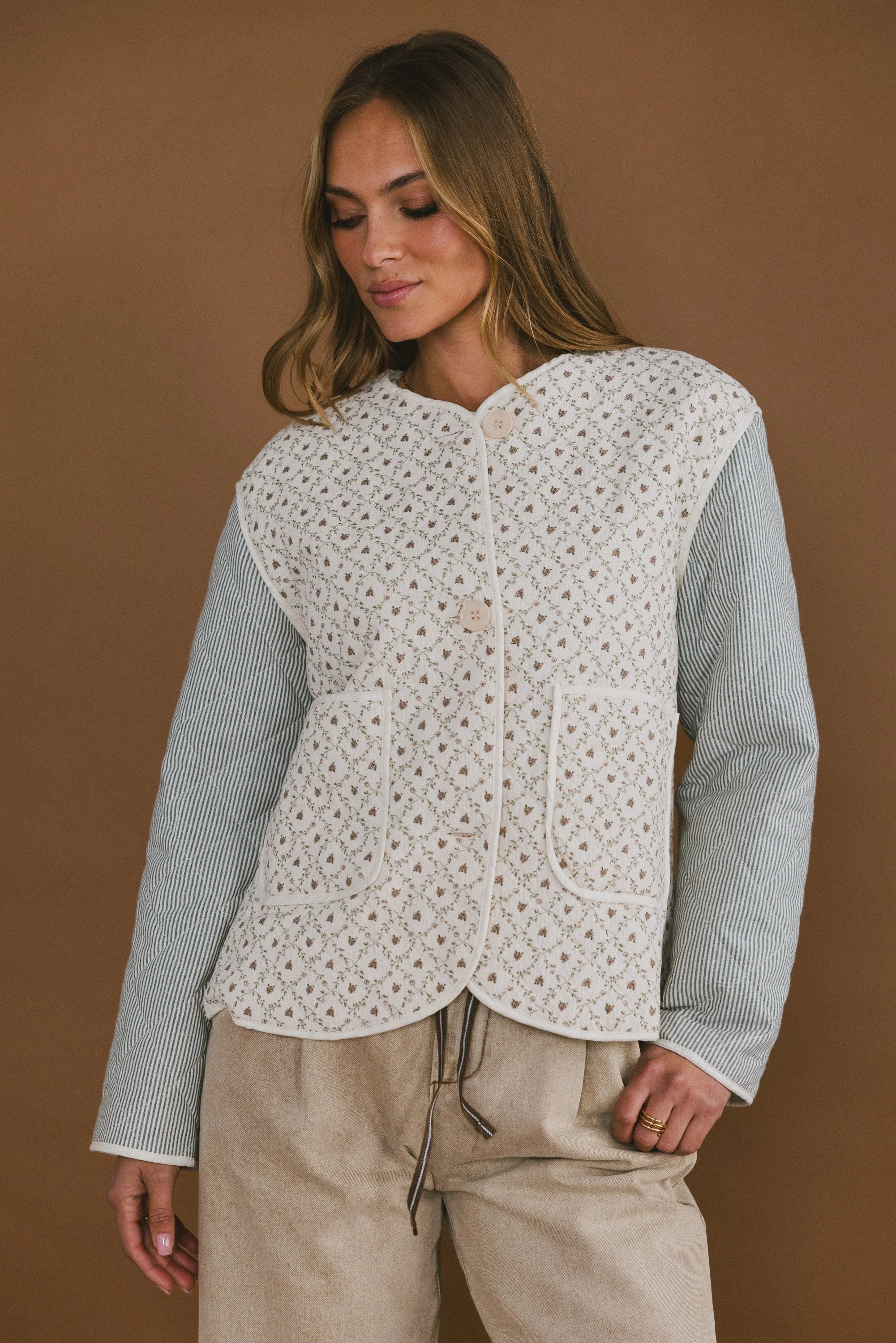 Lucas Quilted Jacket in Forest