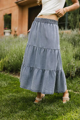 Lucy Tiered Denim Skirt